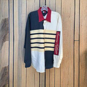 Vintage 1990's Tommy Hilfiger Rare Long Sleeve Embroidered Size XL